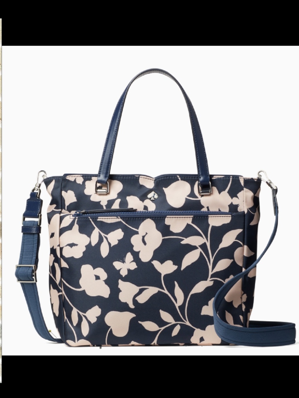 Kate Spade Jae Garden Vine Medium Nylon Satchel Crossbody Nightcap Multi - Picture 2 of 5